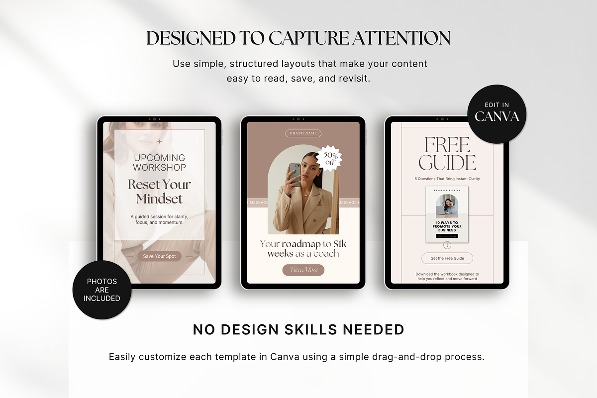 Coach Pinterest Pin Templates Canva, a Social Media Template by DigiPax (Photo 6 of 11)