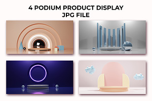3d Podium Product Display Mockup, an Object Illustration by Mockmenot