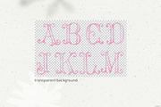 Monogram pink crest typeface, a Decorative Illustration by GrafikBoutique (Thumbnail 2 of 3)