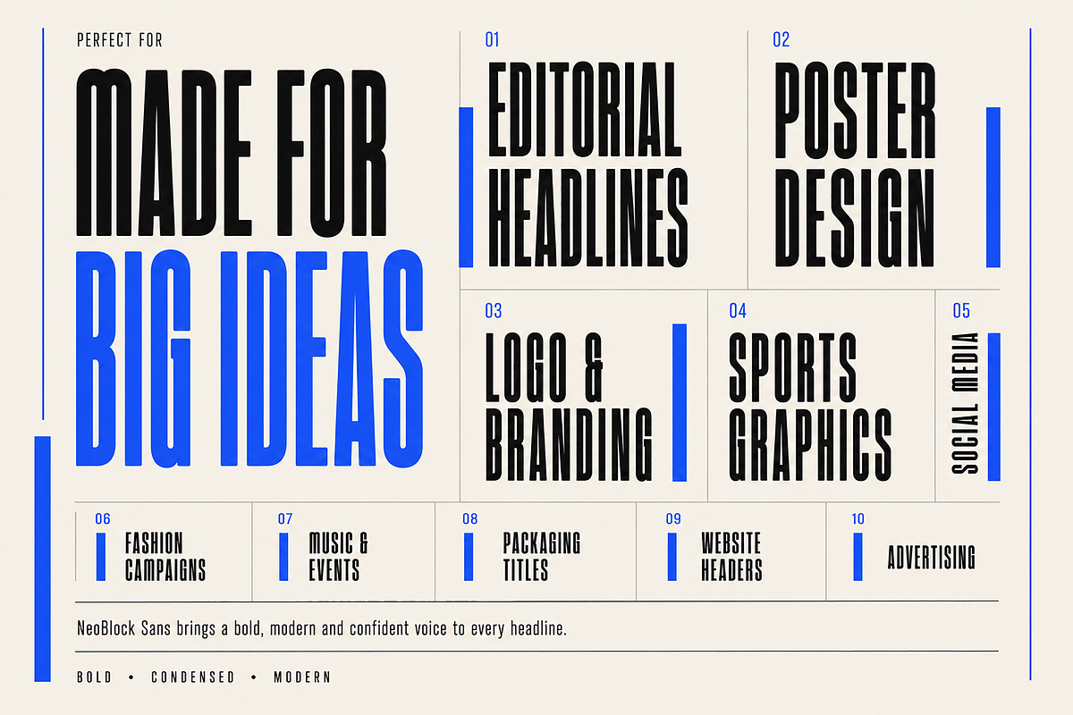 NeoBlock Sans – Bold Display Font, a Slab Serif Font by Wow Magic (Photo 4 of 4)