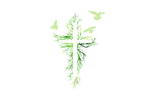 Religious cross made from tree, an Illustration by Nenahliadava Design