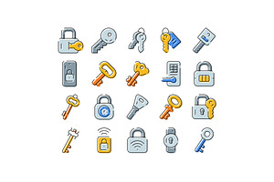 Digital and traditional security, a Technology Illustration by pikepicture