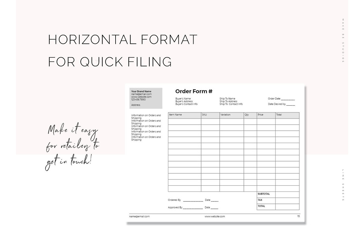Line Sheet Templates, a Magazine Template by Creative Day (Photo 6 of 7)
