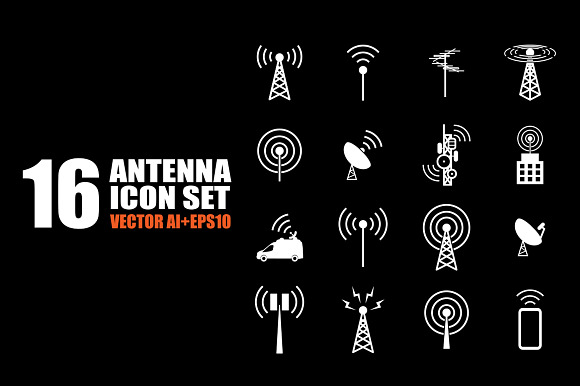 Antenna Icon Set