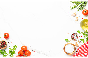 Spices, herbs, olive oil and fresh, a Food & Drink Photo by Nadia-nb