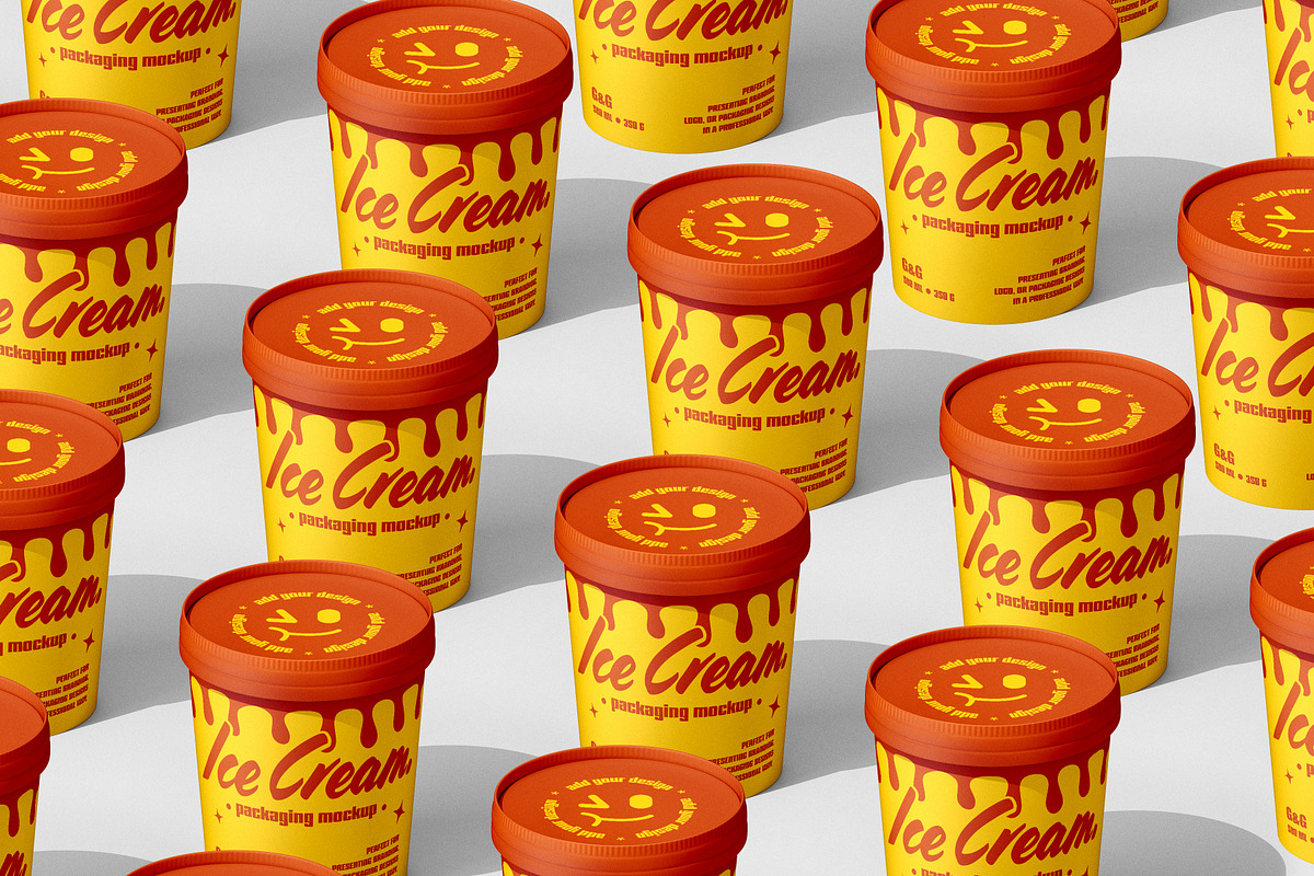 Ice Cream Cup Mockup Set-1, a Cups & Container Mockup by Grid&Glow (Photo 3 of 7)