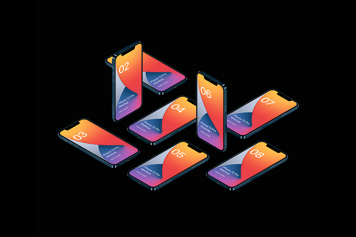 Phone 12 Pro - 20 Mockups Scenes, an iPhone Mockup by Asylab (Photo 22 of 37)