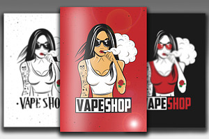 Vector Art Vape Girl