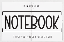 Notebook | Script Font