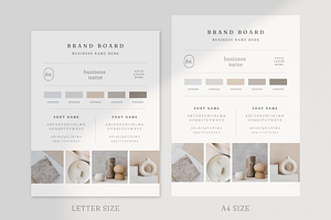 Minimal Brand Board Template Canva