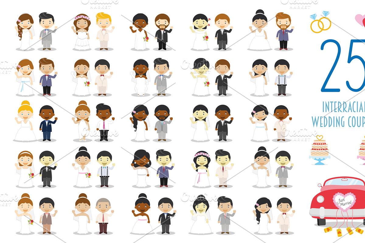 Wedding characters in cartoon style, a Person Illustration by asantosg (Photo 4 of 25)
