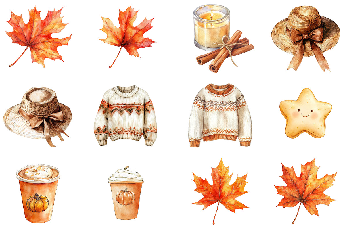 Fall Clipart Set, an Illustration by CitraGraphics (Photo 5 of 5)