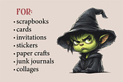 Cute Halloween Witch. TShirt Sticker, an Animal Illustration by KENO Mascots (Thumbnail 10 of 10)
