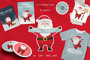 Christmas Santa. Characters & cards, a Seasonal Illustration by Valeria Soloveva (Thumbnail 1 of 5)