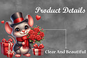 Valentine Cute Mouse Clipart Bundle, a Seasonal Illustration by Craft Nest (Thumbnail 3 of 5)