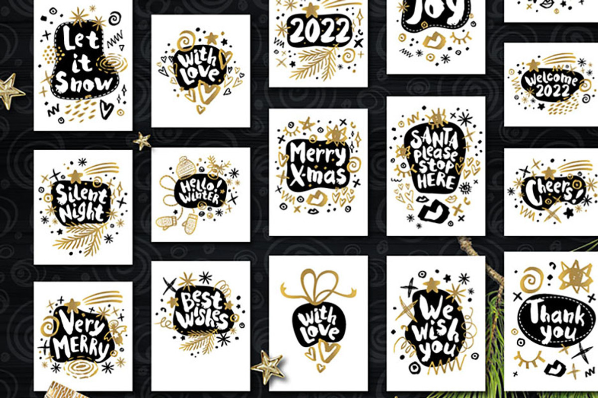 Gold, Black, White, Christmas, an Object Graphic by Iraida_Bearlala (Photo 4 of 10)
