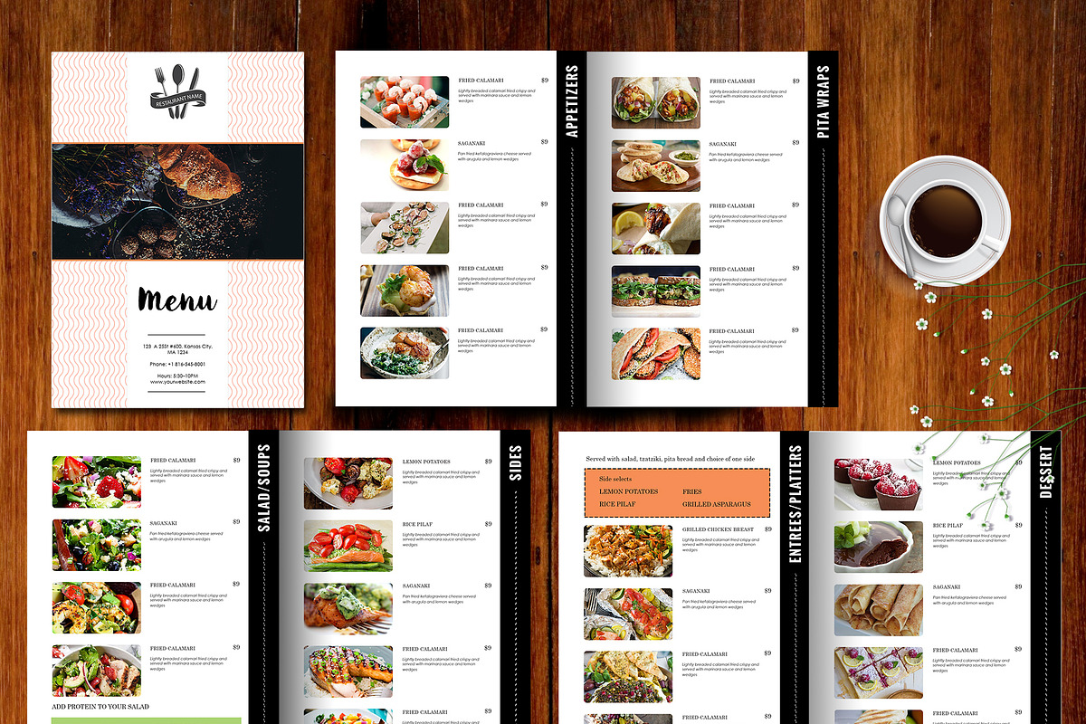 Restaurant Menu Template, a Brochure Template by AIW SOLUTIONS (Photo 2 of 6)