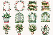 Watercolor Greenhouse PNG Bundle, a Seasonal Illustration by Designworld (Thumbnail 5 of 9)