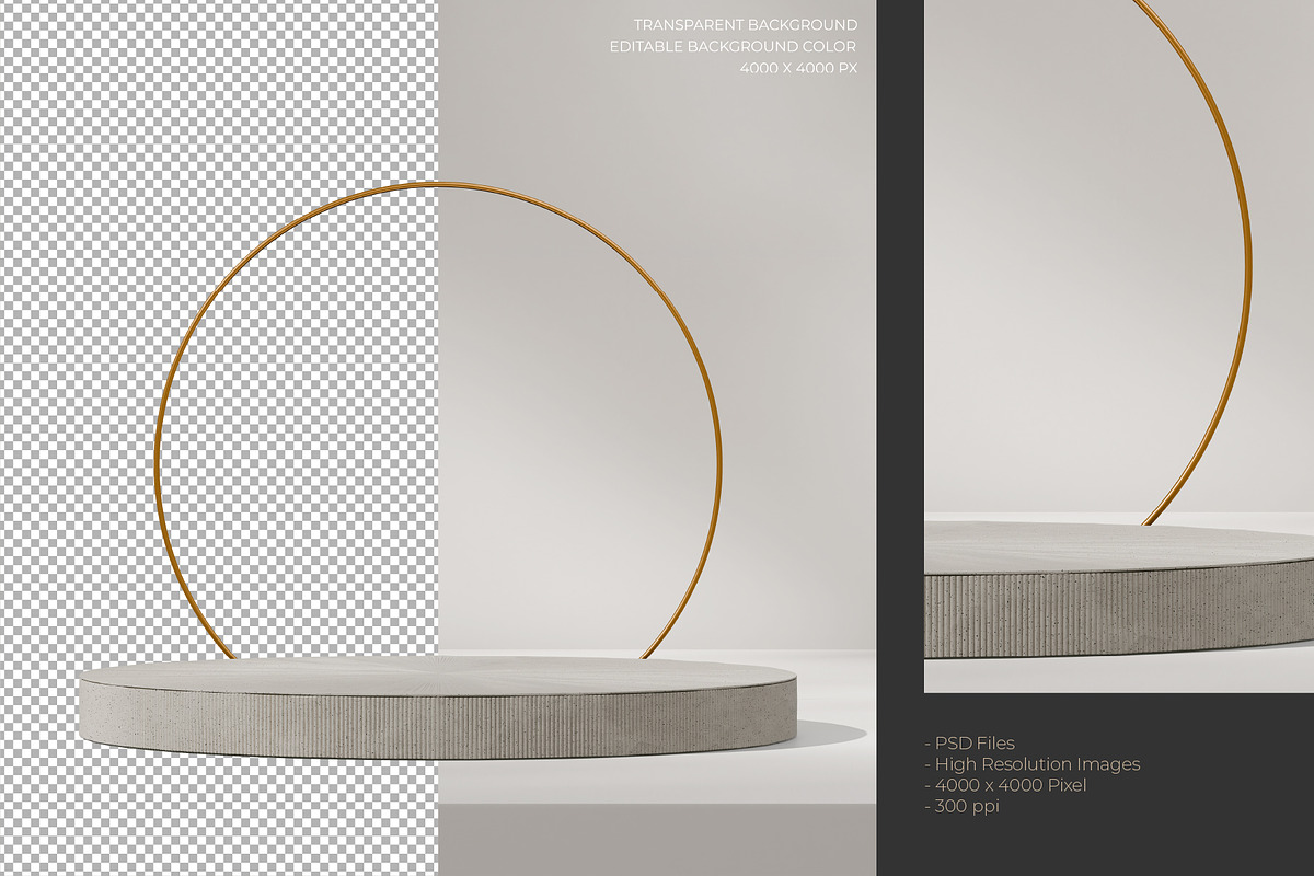 5 Podium with Transparent Background, a Background Graphic by faustudio (Photo 5 of 7)
