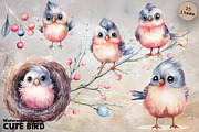 Cute Watercolor Bird | Bird's Nest, an Illustration by Dazzling Art Boutique (Thumbnail 1 of 11)