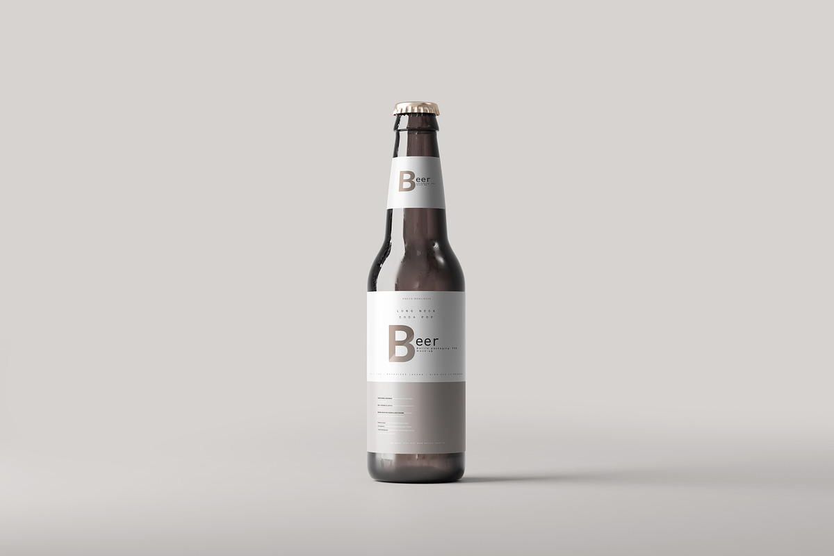 Beer Bottle Mockup, a Packaging Mockup by pmvch (Photo 1 of 10)