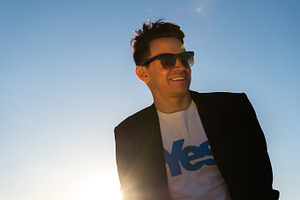 Handsome Man behind the Sun
