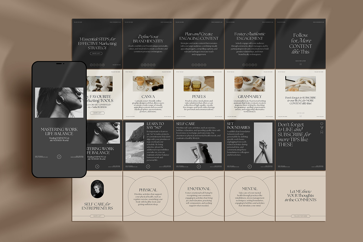 Coach Instagram Templates, a Social Media Template by Studio Loire