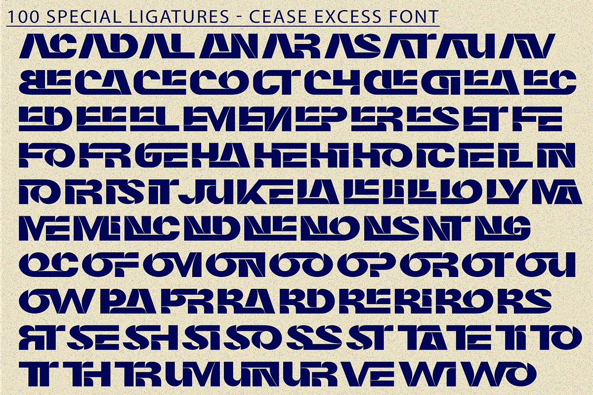 CEASE EXCESS - ULTRA-BOLD FONT, a Sans Serif Font by 177Studio (Photo 8 of 8)