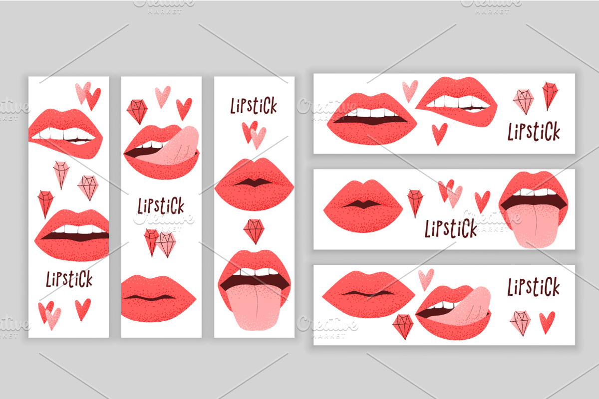 Lips vector set, a Graphic by Cute art (Photo 3 of 8)