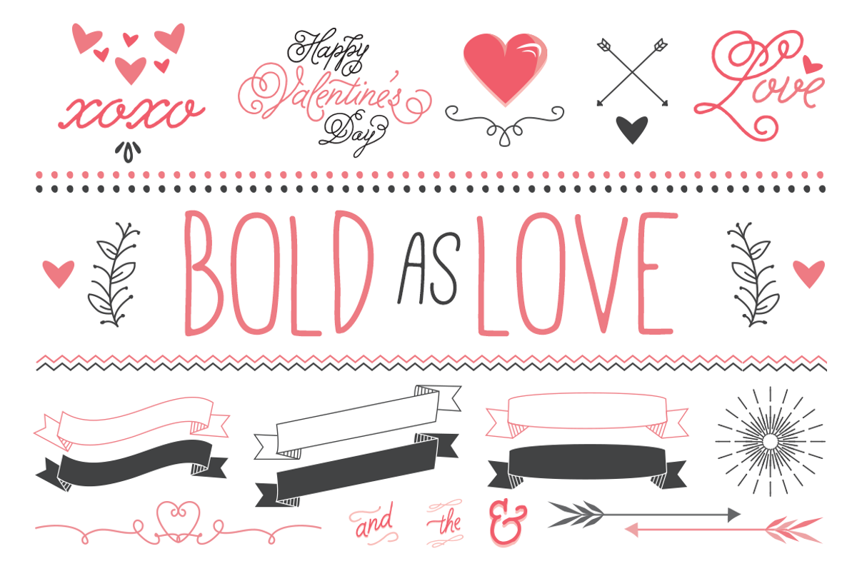 Bold as Love Valentine Vector Art