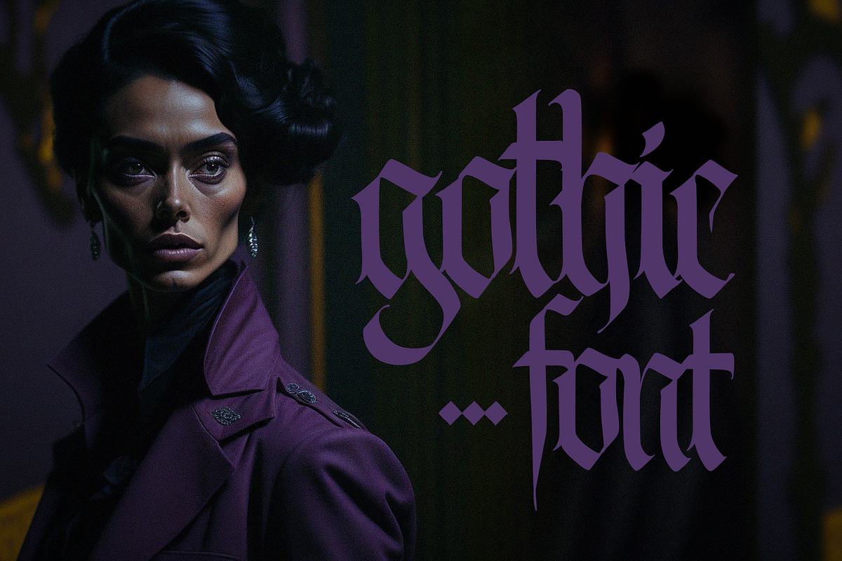 Gothic font 04, a Blackletter Font by GeekClick (Photo 2 of 9)