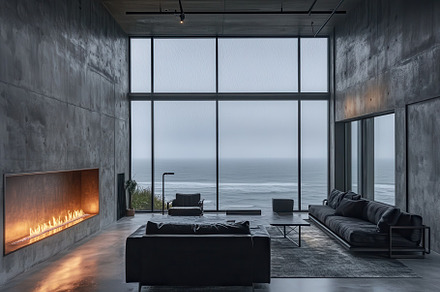 Minimalist Black Living Room, an Architecture Photo by Virgo Studio