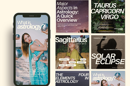 Astrology Instagram Template, a Social Media Template by BYOTstudios