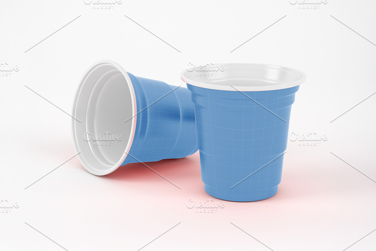 Plastic Cup Mockup, a Cups & Container Mockup by Qaleb Studio