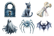 Silver Halloween Clipart, an Illustration by Daily.Designs (Thumbnail 2 of 5)