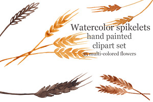 Watercolor Spikelets