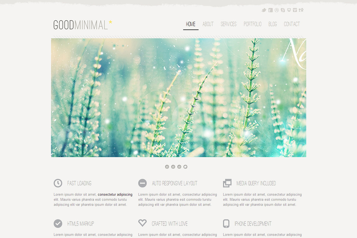 GoodMinimal Responsive WordPress, a WordPress Template by weblion (Photo 1 of 2)
