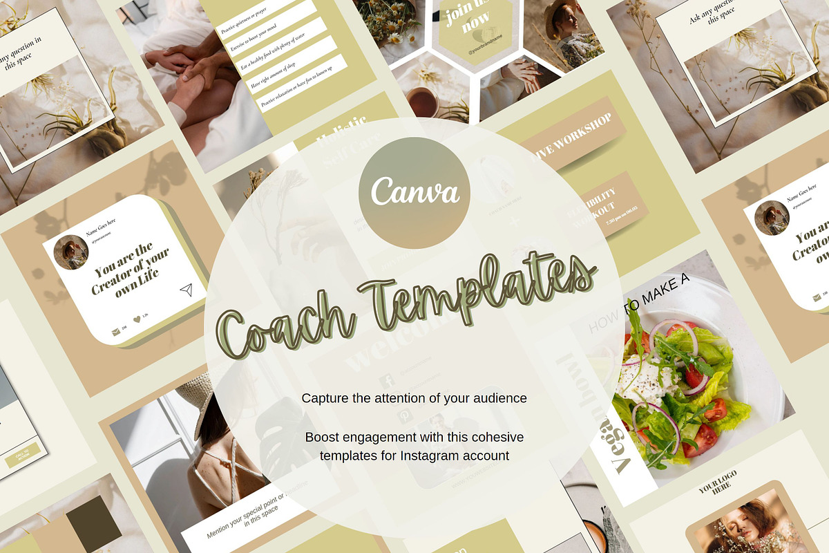 Wellness Coach Instagram Templates 2, a Social Media Template by Deepa Template Studio (Photo 6 of 8)