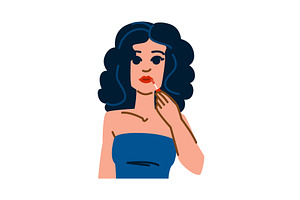 Beautiful woman applying red, an Object Illustration by pikepicture