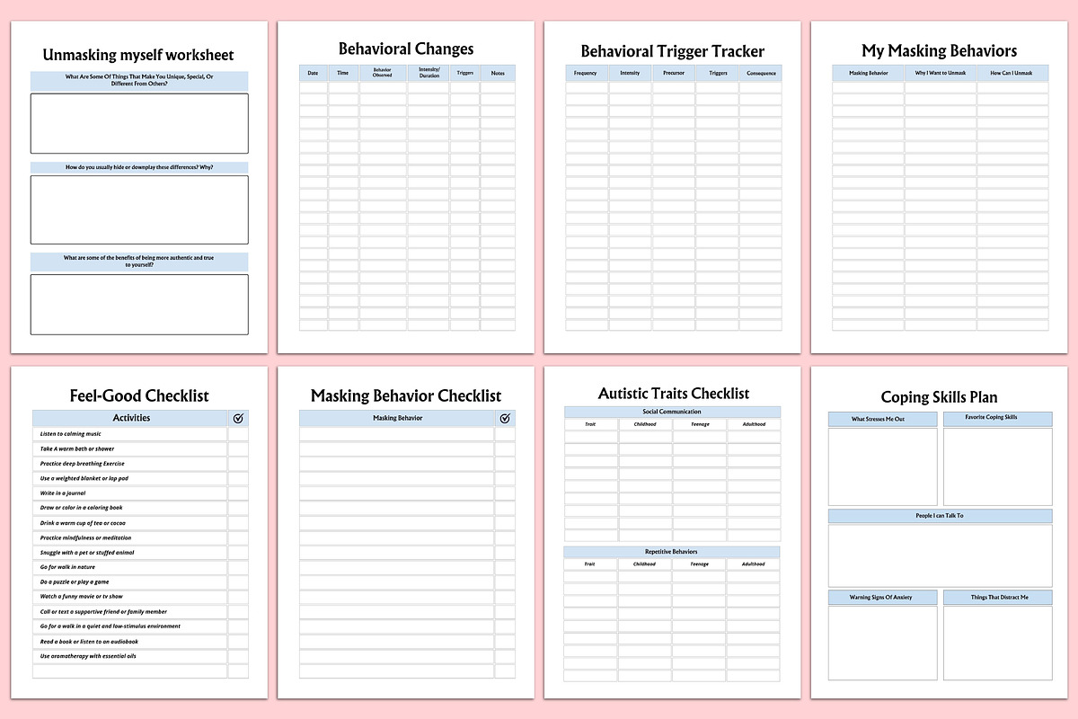 Editable Autism Planner Canva Template