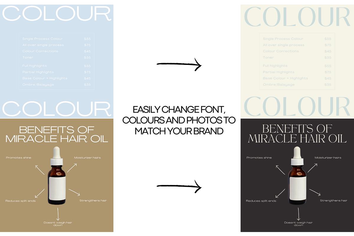 Hair Stylist/Salon Template Bundle, a Social Media Template by digitaldispositions (Photo 6 of 8)