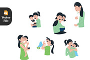 Mother’s Day 21 Vector illustration, a Seasonal Illustration by Peacock_design (Thumbnail 4 of 8)