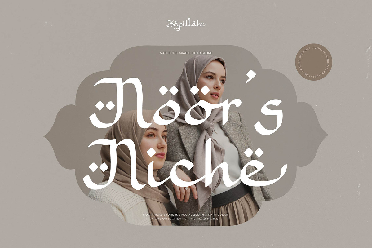Kafillah | Arabic Style Typeface, a Script Font by Denustudios (Photo 4 of 15)