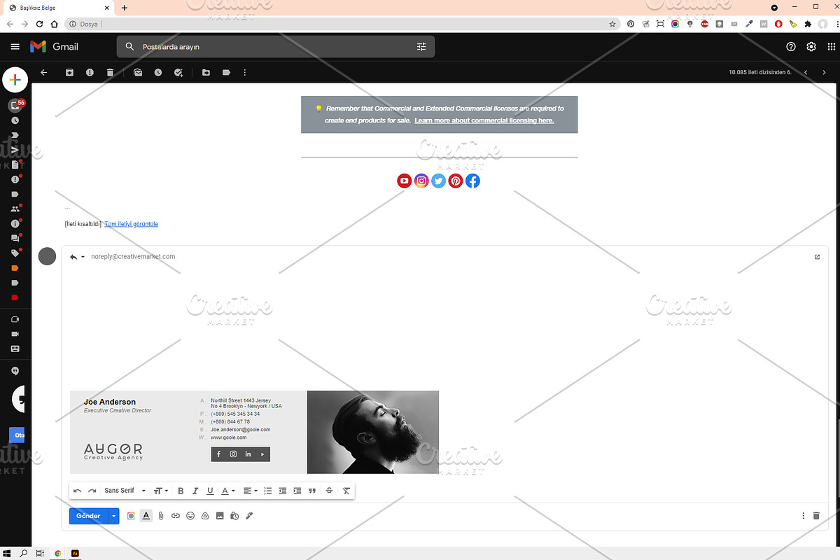 Creative E-Signature / Html Version, an Email Template by Renovatio (Photo 3 of 3)