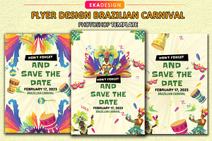 Flyer Brazillian Carnival, a Social Media Template by Eka Design