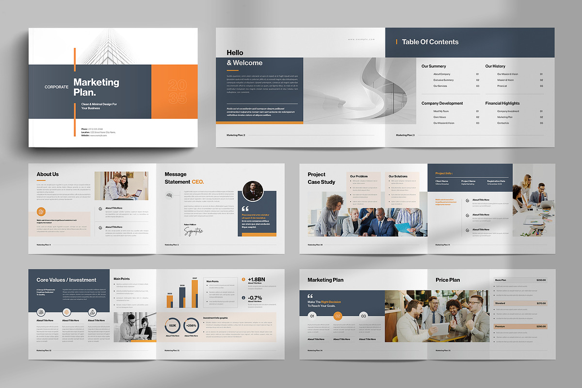 Marketing Plan Template Landscape, a Brochure Template by NorthPeak (Photo 1 of 10)