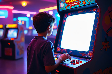 Boy Playing Arcade, a Sports & Recreation Photo by h.utomo