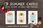 Hand-sketched summer cards, an Object Graphic by AV Design (Thumbnail 1 of 5)