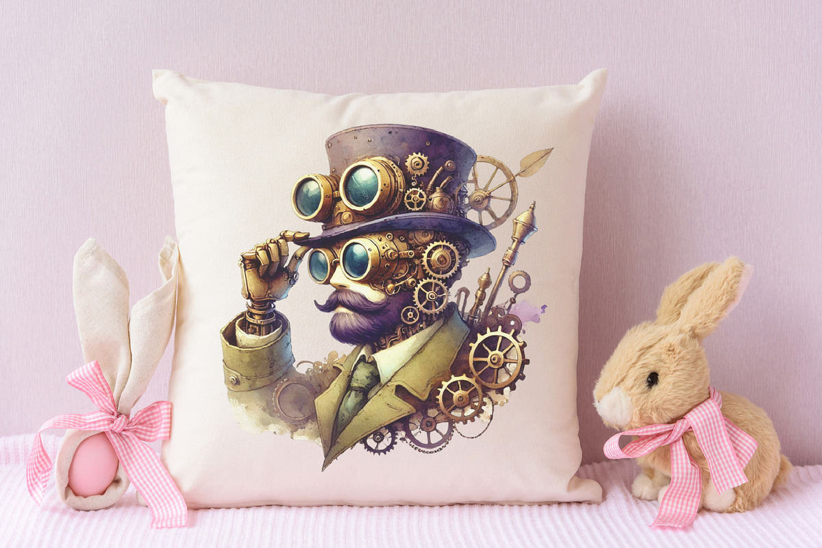 Steampunk character clipart, an Illustration by RobertsArt (Photo 3 of 7)