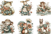 Whimsical Summer Animals Clipart, an Illustration by Designking (Thumbnail 3 of 5)
